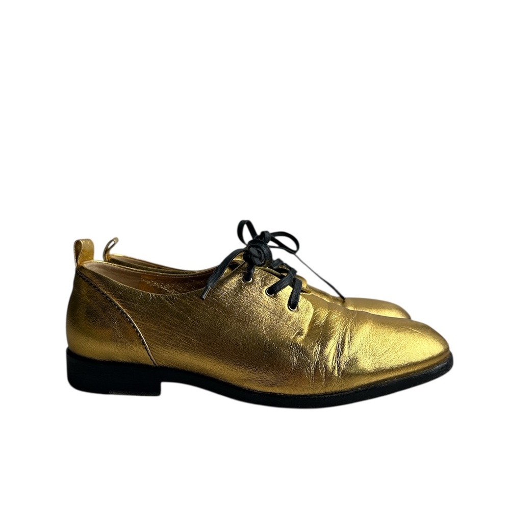 Jil Sander Navy Gold Oxford Shoes with Classic Design size 36 - Picture 2 of 7